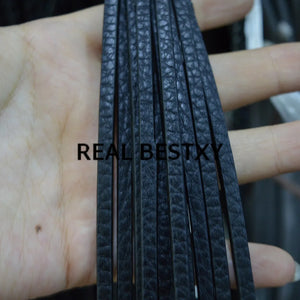 5m/lot 5*3mm Flat Leather Strips for Jewelry Making