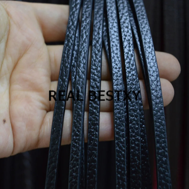 5m 5*3mm Leather Strings for Jewelry Making with Pattern