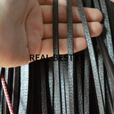 5m 5*3mm Brown Flat Leather Threads for Jewelry Making