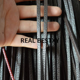 5m 5*3mm Brown Flat Leather Threads for Jewelry Making
