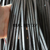 5m 5*3mm Brown Flat Leather Threads for Jewelry Making