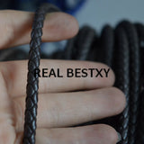 5m 5mm Brown Braided PU Leather Cord Necklace Bracelet DIY Jewelry Material