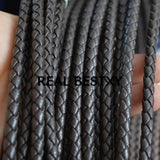 5m 5mm Brown Braided PU Leather Cord Necklace Bracelet DIY Jewelry Material
