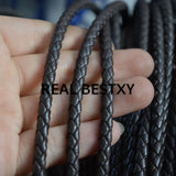 5m 5mm Brown Braided PU Leather Cord Necklace Bracelet DIY Jewelry Material