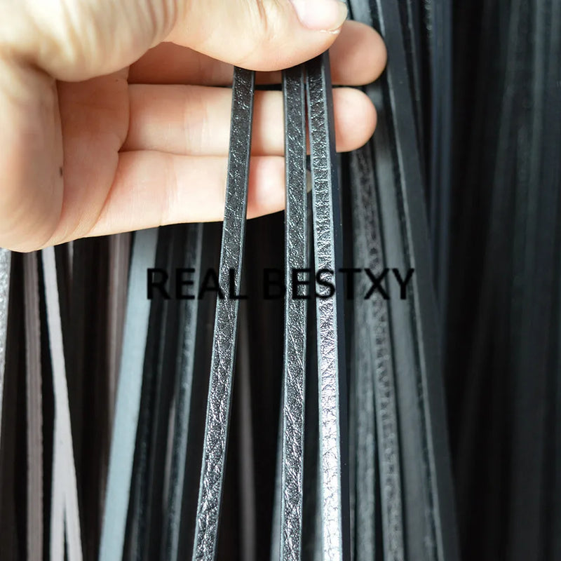 5m 6*3mm Flat Leather Strings for Jewelry Making