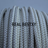 5m/lot 6mm Braided Leather Cord Rope for Necklaces Bracelets DIY Jewelry