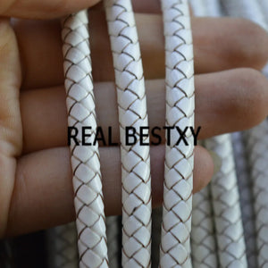 5m/lot 6mm Braided Leather Cord Rope for Necklaces Bracelets DIY Jewelry