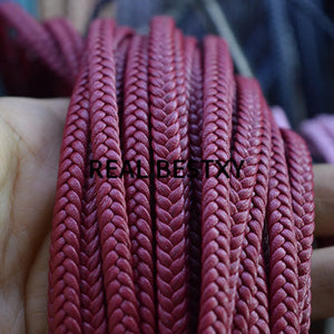 5m Braided Leather Cord DIY Pigtail String Packing Rope