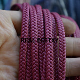 5m Braided Leather Cord DIY Pigtail String Packing Rope