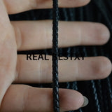 5m Manmade Round Braided Leather Cord 3mm DIY Jewelry Making