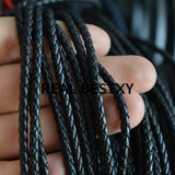 5m Manmade Round Braided Leather Cord 3mm DIY Jewelry Making