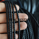 5m Manmade Round Braided Leather Cord 3mm DIY Jewelry Making