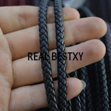 5m Fiber Leather Cord for DIY Jewelry Bracelets - 5mm Braided Leather Cords