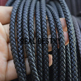 5m Fiber Leather Cord for DIY Jewelry Bracelets - 5mm Braided Leather Cords