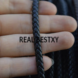 5m Fiber Leather Cord for DIY Jewelry Bracelets - 5mm Braided Leather Cords