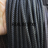 5m Fiber Leather Cord for DIY Jewelry Bracelets - 5mm Braided Leather Cords