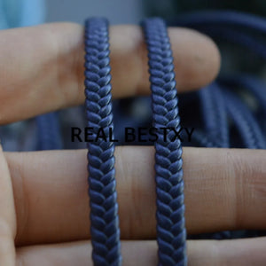 5m Braided Leather Cord DIY Pigtail Leather Rope String Jewelry Findings