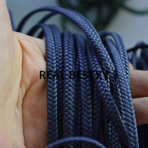 5m Braided Leather Cord DIY Pigtail Leather Rope String Jewelry Findings
