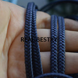 5m Braided Leather Cord DIY Pigtail Leather Rope String Jewelry Findings