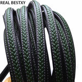 Flat Leather Cord Braid Pattern Rope Jewelry Making Bracelet Materials