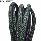 Flat Leather Cord Braid Pattern Rope Jewelry Making Bracelet Materials