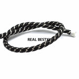 6mm Leather Cords Steel Thread for Bracelets DIY