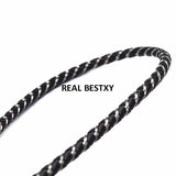 6mm Leather Cords Steel Thread for Bracelets DIY