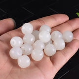 Natural White-Jade Silk Jade Bead Loose-Beads DIY Bracelet Necklace