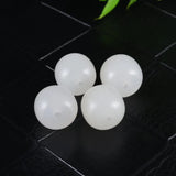 Natural White-Jade Silk Jade Bead Loose-Beads DIY Bracelet Necklace