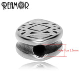 1.5mm 316L Eye of Horus Spacer Beads for Jewelry Making DIY Bracelet