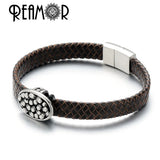 REAMOR Flat Wide Leather Ropes Cords for DIY Jewelry Making
