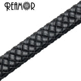 REAMOR Flat Wide Leather Ropes Cords for DIY Jewelry Making