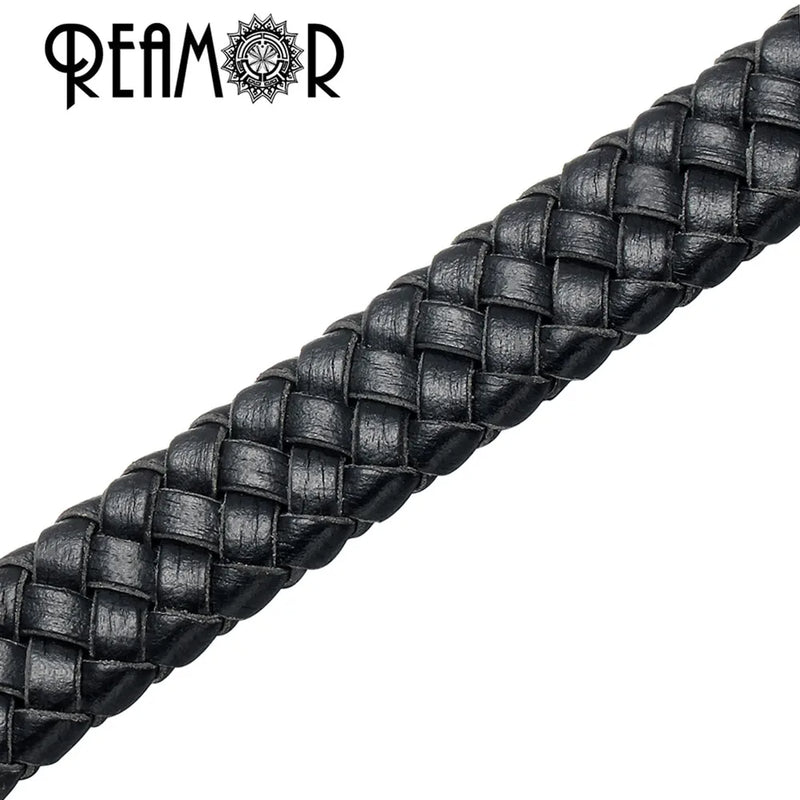 REAMOR Flat Wide Leather Ropes Cords for DIY Jewelry Making
