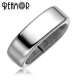 10pcs 316l Stainless Steel Square Hole Charms Beads DIY Jewelry Blank Logo