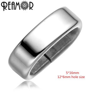 10pcs 316l Stainless Steel Square Hole Charms Beads DIY Jewelry Blank Logo