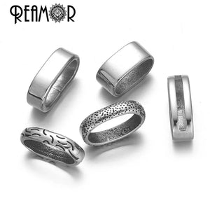 10pcs 316l Stainless Steel Square Hole Charms Beads DIY Jewelry Blank Logo