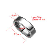 10pcs 316l Stainless Steel Square Hole Charms Beads DIY Jewelry Blank Logo