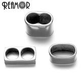 10pcs Stainless Steel 6/5mm Spacer Metal Beads For Leather Bracelet DIY