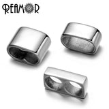10pcs Stainless Steel 6/5mm Spacer Metal Beads For Leather Bracelet DIY