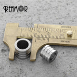 10pcs Stainless Steel Stripe European Cylinder Bead for Leather Bracelet