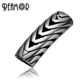12*6mm 316l Stainless Steel Square Hole Charm Beads Men Bracelet DIY Jewelry