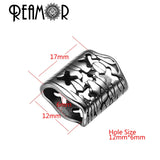 12*6mm 316L Stainless Steel X Cross Square Hole Spacer Beads for Men Bracelet