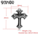 12*6mm Antique Stainless Steel Cross Spacer Charm Beads for DIY Jewelry Making