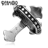 12*6mm Antique Stainless Steel Cross Spacer Charm Beads for DIY Jewelry Making