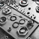 REAMOR 12*6mm Square Hole Magnet Buckle Stainless Steel Clasp Hook