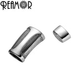 REAMOR 12*6mm Square Hole Magnet Buckle Stainless Steel Clasp Hook