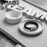 REAMOR 12*6mm Square Hole Magnet Buckle Stainless Steel Clasp Hook