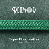 REAMOR 12*6mm Wide Leather Cord for Jewelry Making