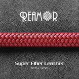 REAMOR 12*6mm Wide Leather Cord for Jewelry Making