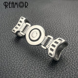 2pcs Egyptian Skull Punk Slider Bead for Leather DIY Men Jewelry Making